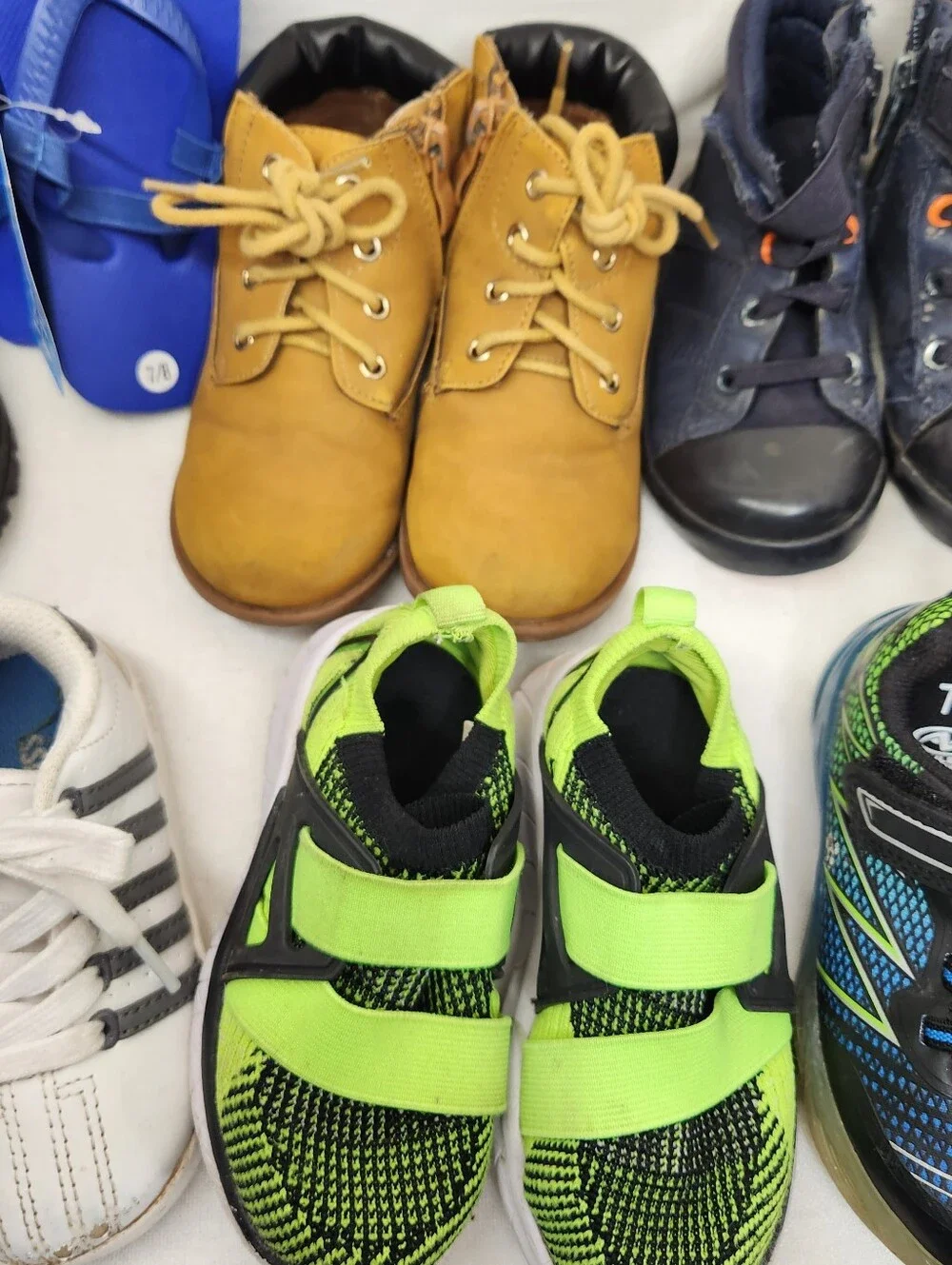 10 Pairs Of Toddler Boys Size 6.5-7 Shoes Boots Sandals Sneakers